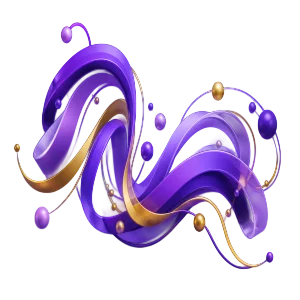 Purple and Gold SEO Decorative Shape