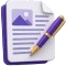 Article document with writing pen
